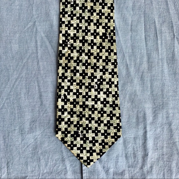 Disney Other - Disney Mickey Mouse geometric 100% silk tie EUC